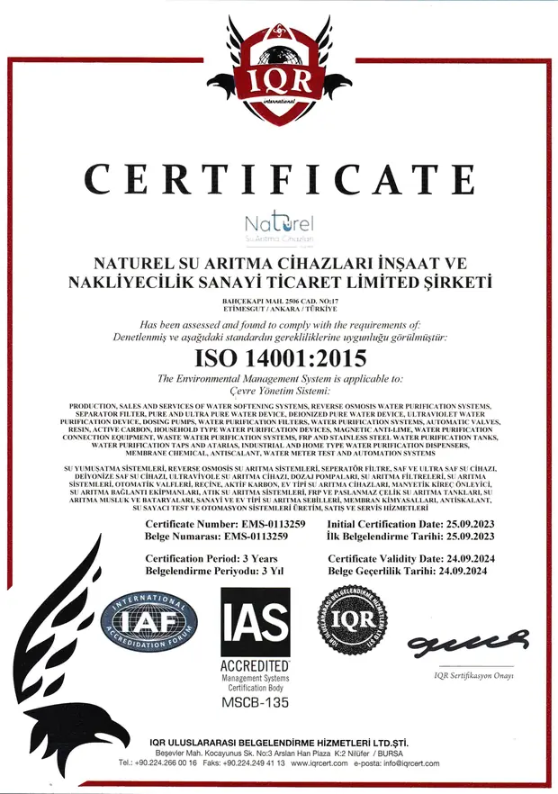 ISO 14001 sertifikası