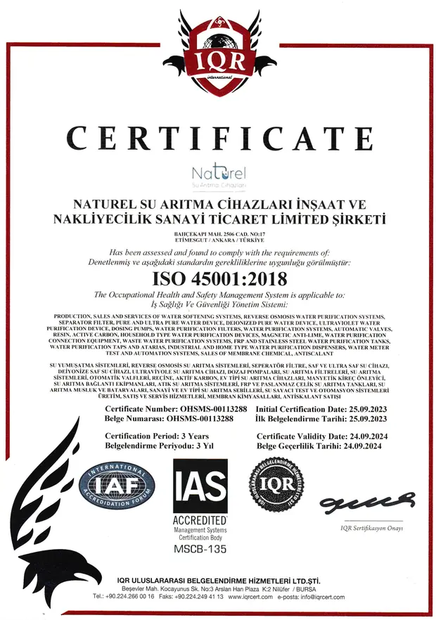 ISO 45001 sertifikası