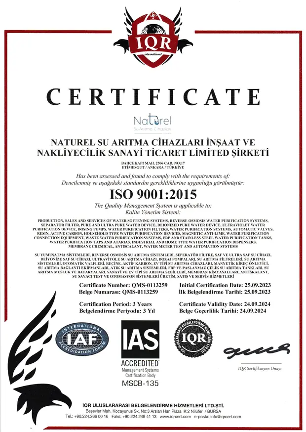ISO 9001 sertifikası